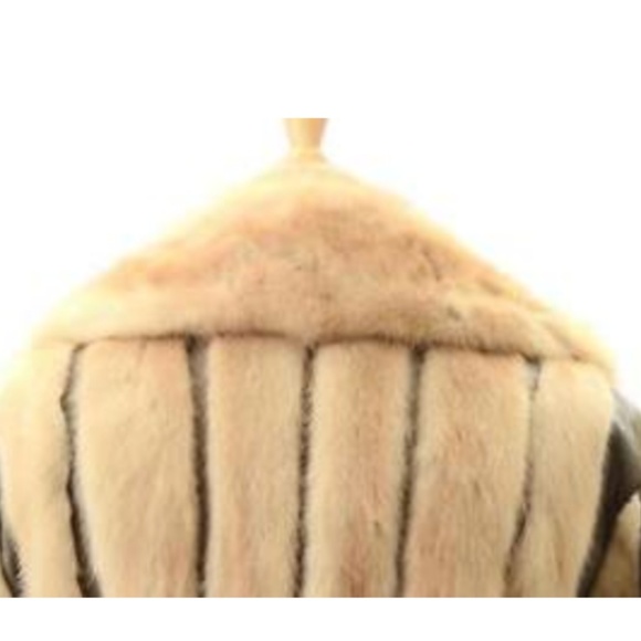 Vintage 70's Blonde Mink Fur Leather Coat** - Picture 7 of 8